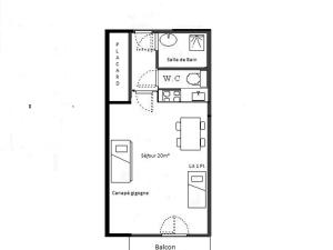 Studio lumineux 2* pour 3 pers, proche remontées, balcon - FR-1-840-16