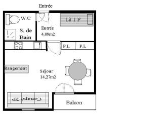 Appartements Studio fonctionnel avec balcon pour 3 personnes - FR-1-840-36 : photos des chambres