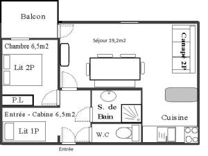Appartement 2 pièces avec balcon et wifi, proche pistes - 4 pers. - FR-1-840-46