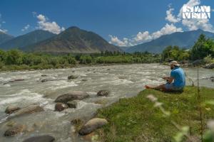 StayVista at The Nestled North with Bonfire, lawn