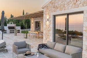 Fiscardo Luxury Stone Villa Amente, with sunset view!