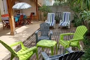 Villa à Gruissan Mateille avec petit jardin et terrasse couverte