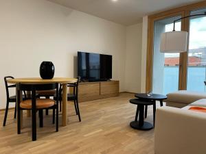 Elegant Prague Flat with Balcony, Workspace, Garage