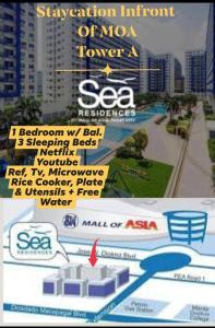 1138 Staycation Infront Of Moa, Sea Residences Tower A, Near Smx, Arena, Dfa, World Trade, PICC, AYALA MALL, NAIA