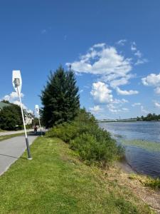 Downtown riverside apartment with parking