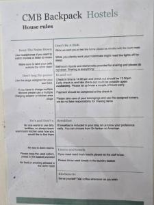 CMB Backpack Hostels