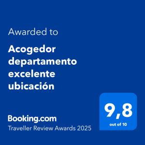 Acogedor departamento excelente ubicación