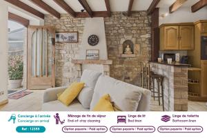 Maison en pierre avec jardin pour 4 personnes