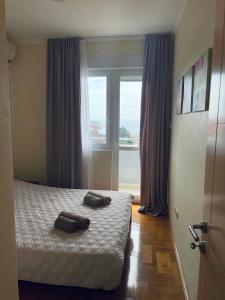 Просторная квартира в Петровце с видом на море