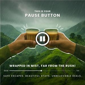 Riva Dreams 2-BHK Retreat with Hill Views & Lush Garden