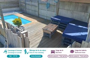 À 300m de la mer maison - jardin - Piscine pour 4