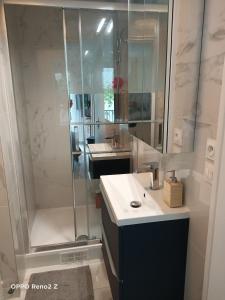 Sejours chez l'habitant Very nice private Appartment 1 living room with sofa bed 1 bedroom 1 bathroom with toilet 1 Kitchen : photos des chambres