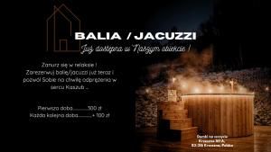 Domki na Szczycie - balia jacuzzi na wyłączność