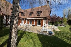 Large house with green garden