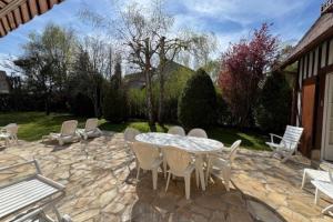 Large house with green garden