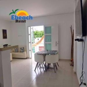 Ebeach Apartamento con aire, cocina y TV, a pasos de la playa