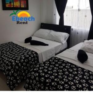 Ebeach Apartamento con aire, cocina y TV, a pasos de la playa