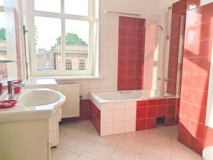 City heart, sunlit, free parking and bag storage