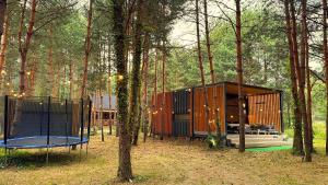 LEŚNY LUZ domek z jacuzzi w lesie nad jeziorem, duży taras, ognisko, gril, basen