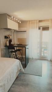 Appartements MANHATTAN Studio climatise Balcon Ensoleille Parking proche Montpellier : Appartement 1 Chambre