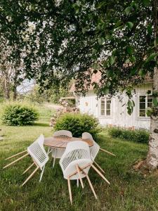 Cozy wooden house with wood stove in Småland