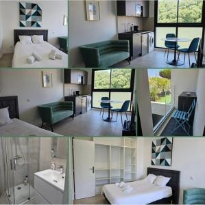 Appartements studio balcon, centre ville, parc expo, Arena : photos des chambres