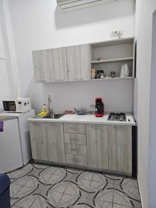 Retro and cozy apartament with electric fireplace