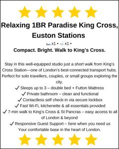 Modern Comfort Spacious Apartment Near Kings Cross and Camden