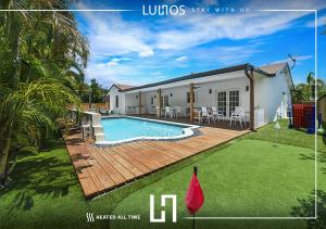 Miami house Heated Pool Game Room BBQ L67