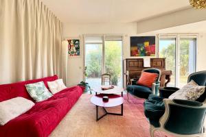 Maisons de vacances Maison lumineuse avec jardin a 50m de la mer : photos des chambres