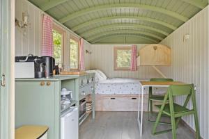 Tiny house, pipowagen onder de kastanje