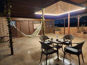 Private rooftop with jacuzzi and pyramids view