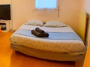 Grand T1 proche RER A, Vrai lit, Cuisine séparée, RDC