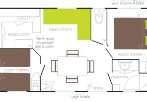 Maisons de vacances Mobil Home 2 chambres : photos des chambres