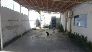 Espaço individual com sofá-cama rede mesa de jantar poltronas Ar Banheiro compartilhado