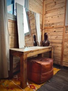 Wooden Seaside Apartment with private terrace in Tamraght