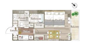 Latte Sakura View Oshiage, 10min walk to Tokyo Skytree, walk to Asakusa