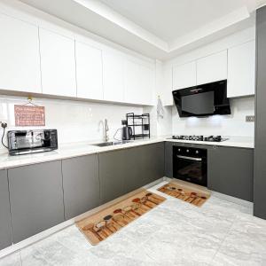 spacious elegant three bedroom apartment with swimming pool fully equipped gym ample parking space child play area and amazing scenic views