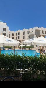 الساحل الشمالي قرية سانتوريني شاليه غرفة وريسبشن