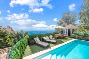 Villas Villa with Panoramic Sea View & Private Pool Roquebrune-Cap-Martin & Monaco : photos des chambres