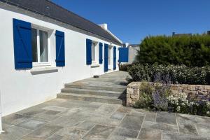 House near wild coast and castle