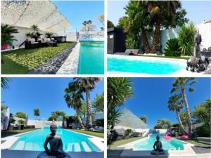 Maisons de vacances Maison avec Piscine privee chauffee 9X4m Clim TV grand ecran location saisonniere de vacances ete proche plage et centre ville sud montpellier : photos des chambres