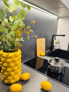 Black&Yellow Apartment Bielefeld 24h Check in WLAN Parkplatz ÖPNV