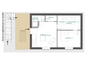 Appartement 4 voyageurs - Proche, Nohant-Vic 6 min - La Châtre 11 min