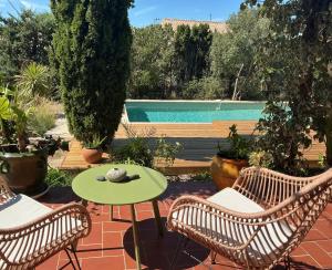 Jolie villa au calme climatisée grande piscine jardin