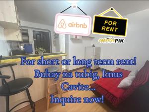 Minimalist Room in Imus Condo with netflix and round-clock Security