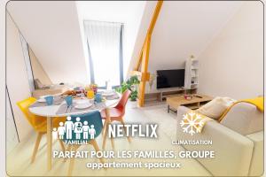 Appartements Les bonn-apparts sur seine - La spacieuse - Famillial 6pers - Parking : Appartement 2 Chambres