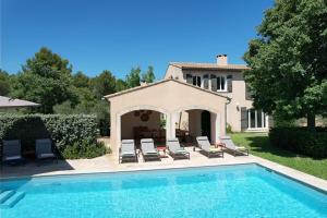 Villa air-conditioning heated pool Alpilles view Mouries LS1-455
