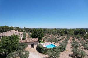 Villa air-conditioning heated pool Alpilles view Mouries LS1-455