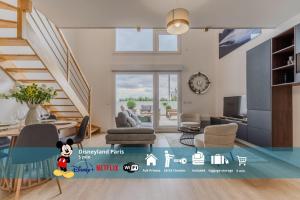 Appartements Le Hiva Oa , 5 pers, duplex 5min Disneyland Paris : Appartement en Duplex
